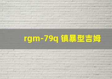 rgm-79q 镇暴型吉姆